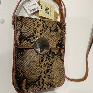 MW Most Wanted Python Snake Crossbody handbag, brown / gold plated